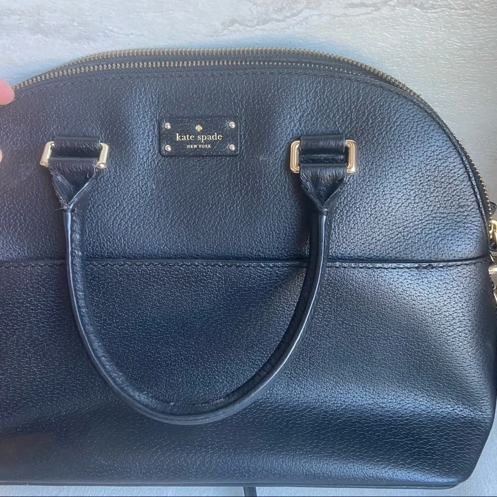 Kate Spade Black Leather Satchel Purse